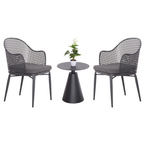 ΣΕΤ LOUNGE 3TMX ΕΞ.ΧΩΡΟΥ OREGO HM21106.01 ΑΛΟΥΜΙΝΙΟ ΣΕ ΣΚΟΥΡΟ ΓΚΡΙ (x1)