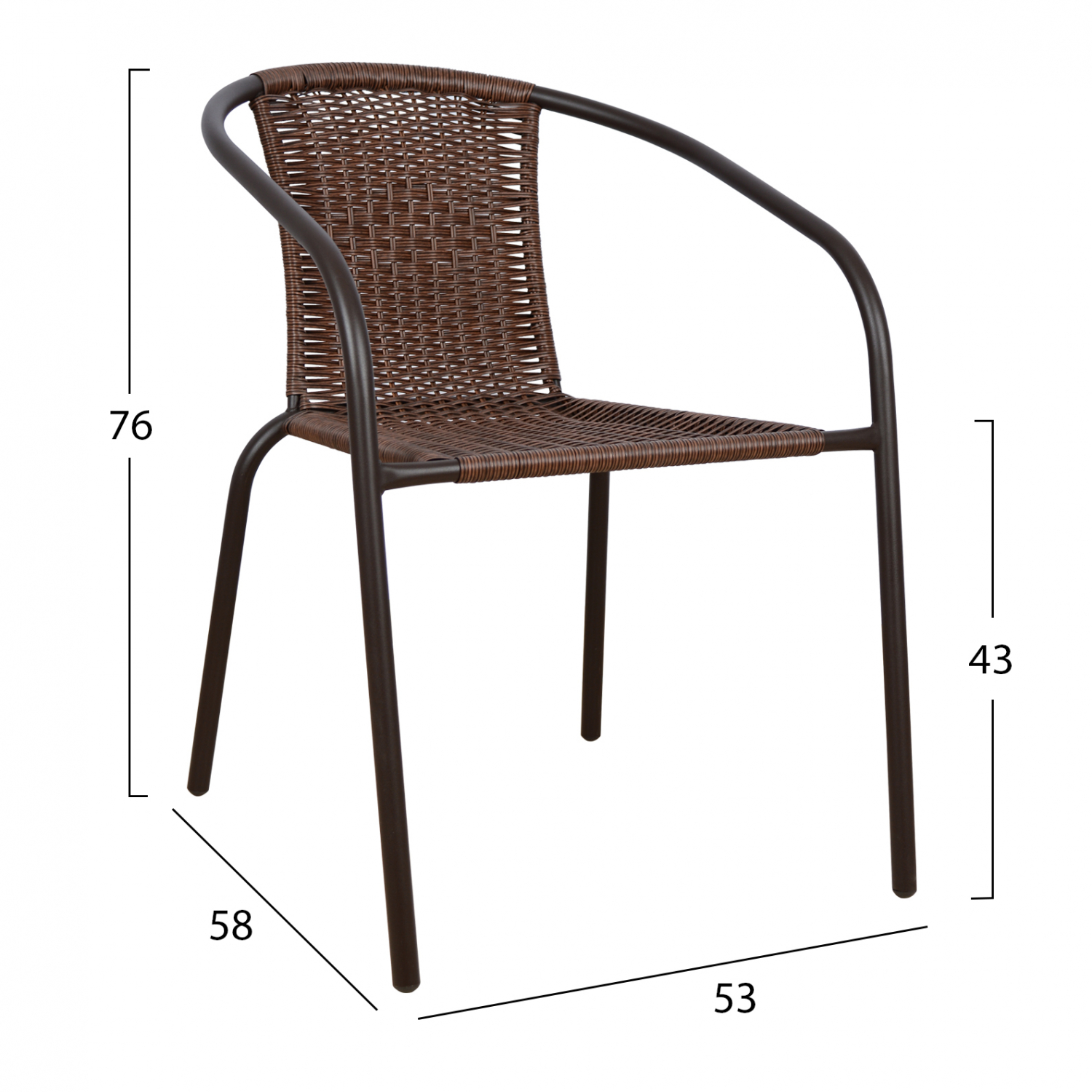 ΣΕΤ ΤΡΑΠΕΖΑΡΙΑ 3ΤΜΧ ΚΑΡΕΚΛΕΣ ΚΑΙ ΤΡΑΠΕΖΙ 60Χ60 HM5179.02 (x1) - Image 2