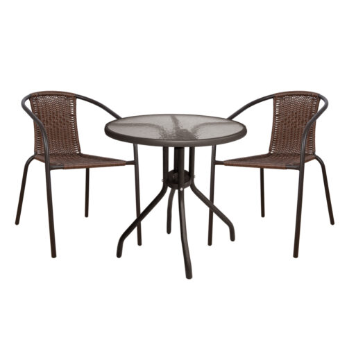 ΣΕΤ ΤΡΑΠΕΖΑΡΙΑΣ 3ΤΜΧ ΜΕ ΤΡΑΠΕΖΙ Φ70 & ΚΑΡΕΚΛΕΣ CAMEL ΚΑΦΕ HM5180.02 (x1)