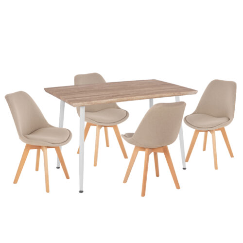 ΣΕΤ ΤΡΑΠΕΖΑΡΙΑΣ 5ΤΜΧ PALOMA HM10382 MDF TOP ΣΕ SONAMA--ΜΠΕΖ ΚΑΡΕΚΛΕΣ (x1)