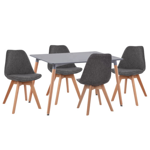 ΣΕΤ ΤΡΑΠΕΖΑΡΙΑΣ 5ΤΜΧ VEGAS HM21177 MDF TOP ΣΕ ΓΚΡΙ--ΥΦΑΣΜΑ ΣΕ ΓΚΡΙ (x1)