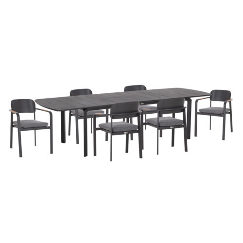 ΣΕΤ ΤΡΑΠΕΖΑΡΙΑΣ ΕΞ.ΧΩΡΟΥ 6 ΘΕΣΕΩΝ ELARA HM10726.01 ΓΚΡΙ ΑΛΟΥΜΙΝΙΟ-ΕΠΕΚΤΕΙΝΟΜΕΝΟ ΤΡΑΠΕΖΙ (x1)