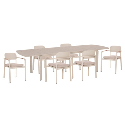 ΣΕΤ ΤΡΑΠΕΖΑΡΙΑΣ ΕΞ.ΧΩΡΟΥ 6 ΘΕΣΕΩΝ ELARA HM10726.05 ΜΠΕΖ ΑΛΟΥΜΙΝΙΟ-ΕΠΕΚΤΕΙΝΟΜΕΝΟ ΤΡΑΠΕΖΙ (x1)