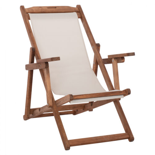 ΣΕΖΛΟΝΓΚ ΛΗΜΝΟΣ ΜΕ ΜΠΡΑΤΣΑ ΕΜΠ/ΣΜΟΣ ΚΑΡΥΔΙ ΜΕ PVC 2Χ1 ΕΚΡΟΥ HM11433.01 62,5x97x105εκ. (x1)