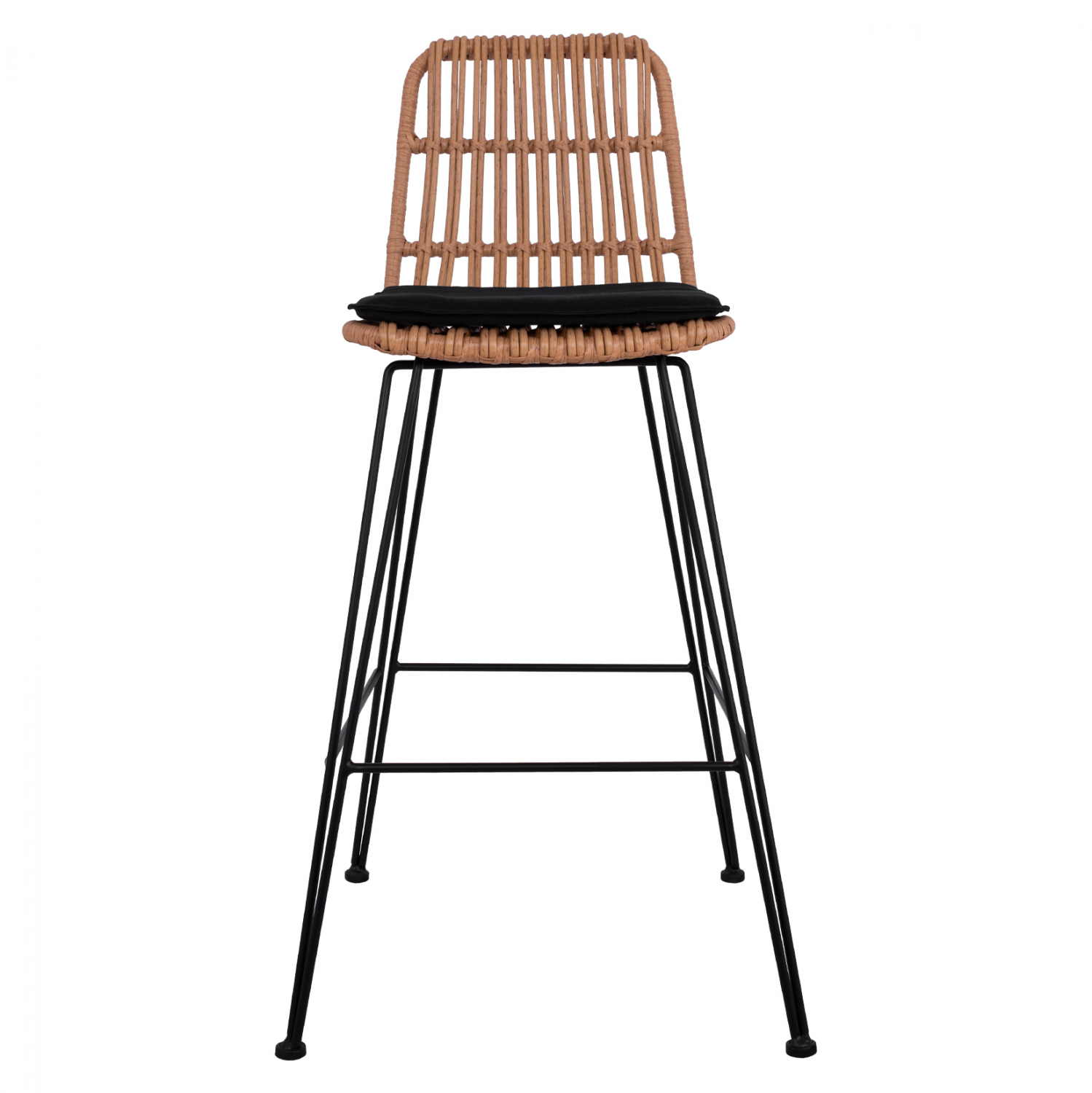 ΣΚΑΜΠΟ ΜΕΤΑΛΛΙΚΟ ΜΕ ΜΑΞΙΛΑΡΙ ALLEGRA HM5452 ΜΕ WICKER ΣΕ ΜΠΕΖ ΑΠΟΧΡΩΣΗ 56x60x109 εκ. (x1) - Image 3