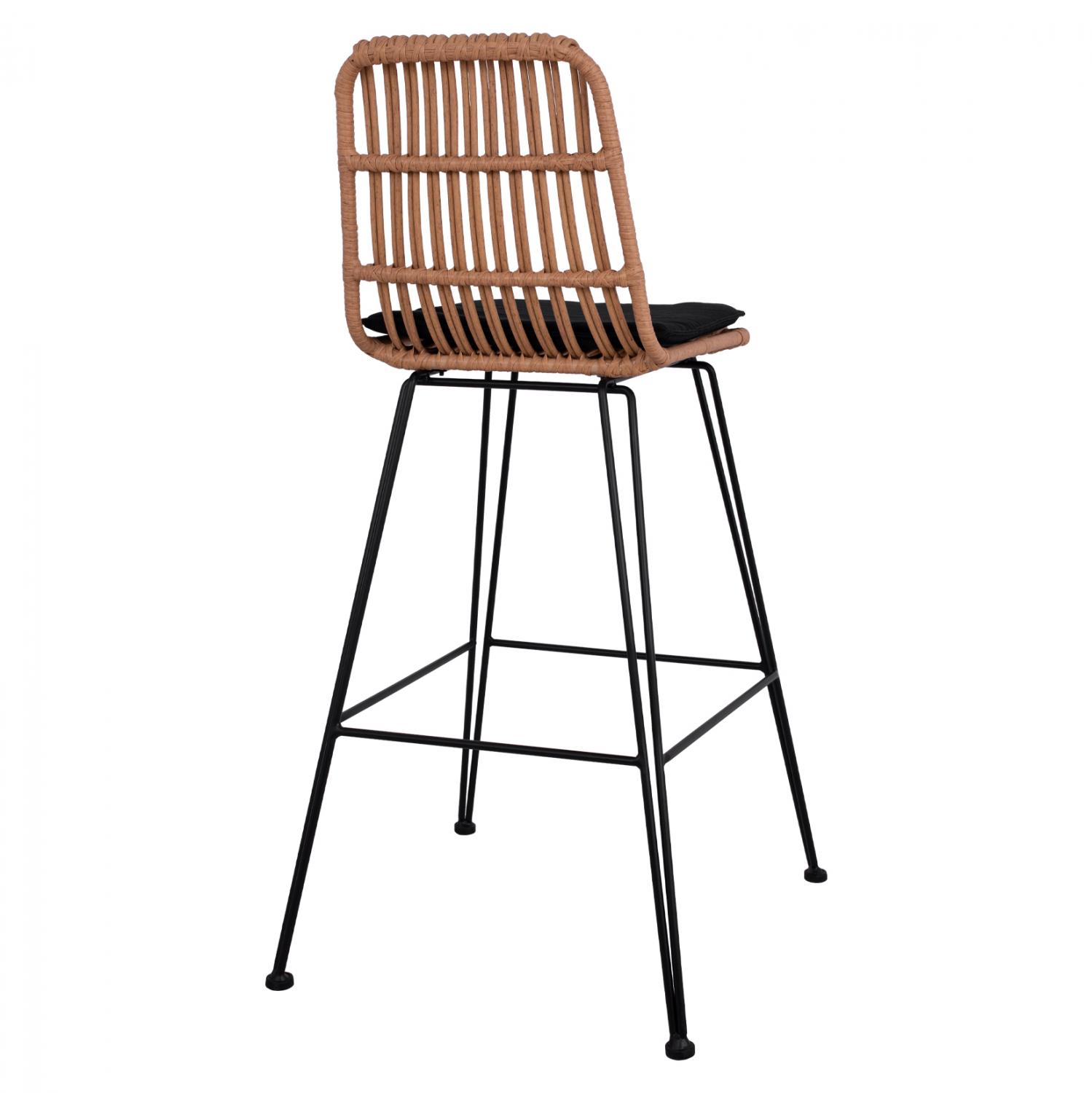 ΣΚΑΜΠΟ ΜΕΤΑΛΛΙΚΟ ΜΕ ΜΑΞΙΛΑΡΙ ALLEGRA HM5452 ΜΕ WICKER ΣΕ ΜΠΕΖ ΑΠΟΧΡΩΣΗ 56x60x109 εκ. (x1) - Image 5