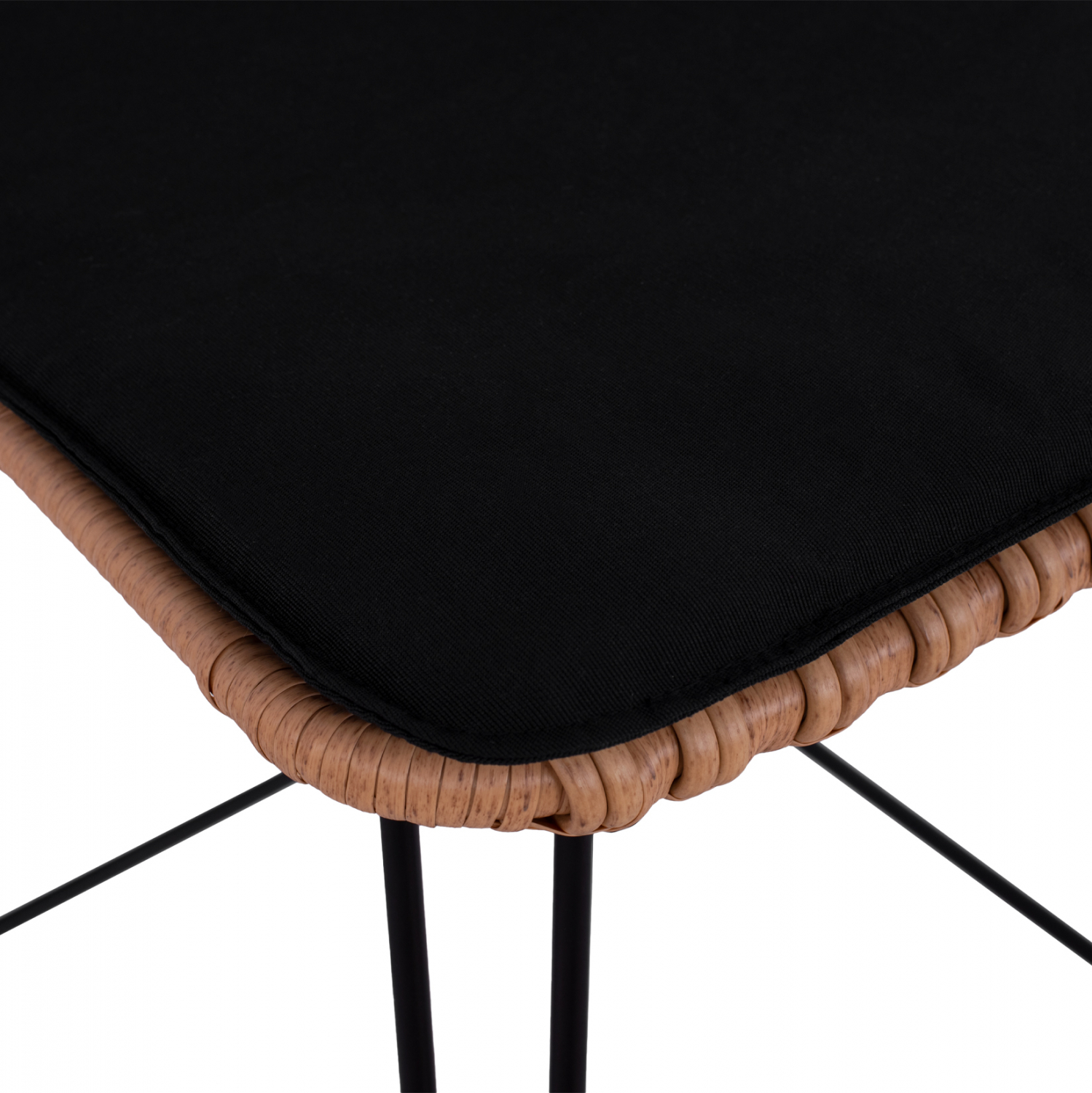 ΣΚΑΜΠΟ ΜΕΤΑΛΛΙΚΟ ΜΕ ΜΑΞΙΛΑΡΙ ALLEGRA HM5452 ΜΕ WICKER ΣΕ ΜΠΕΖ ΑΠΟΧΡΩΣΗ 56x60x109 εκ. (x1) - Image 8