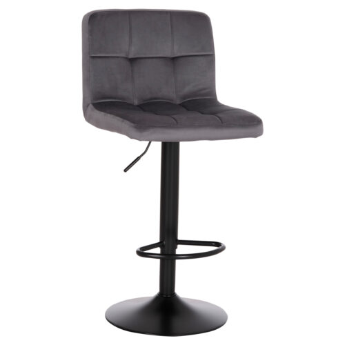 ΣΚΑΜΠΟ ΜΠΑΡ ΠΕΡΙΣΤΡΕΦΟΜΕΝΟ DIANA HM202.41 ΓΚΡΙ ΒΕΛΟΥΔΟ--ΜΕΤΑΛΛΟ ΜΑΥΡΟ ΜΑΤ 44x52x109Υεκ (x2)