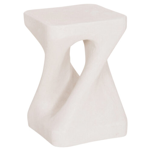 ΣΚΑΜΠΟ ΤΕΤΡΑΓΩΝΟ SANTORINI HM18337 ΠΟΛΥΡΗΤΙΝΗ--ΥΠΟΛΕΥΚΟ ΧΡΩΜΑ 30x30x45Yεκ (x1)