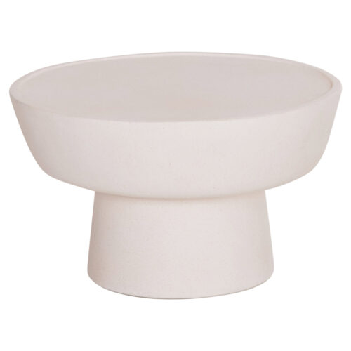 ΤΡΑΠΕΖΙ ΣΑΛΟΝΙΟΥ PIRSON HM18155.02 FIBER CEMENT ΣΕ ΛΕΥΚΟ--Φ60x36Υεκ. (x1)