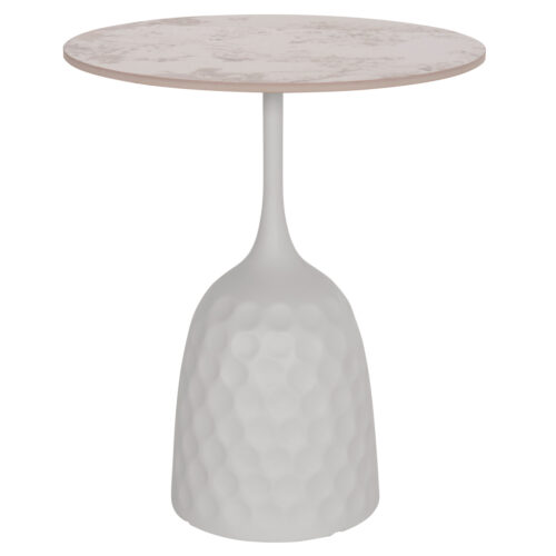 ΤΡΑΠΕΖΙ ΣΑΛΟΝΙΟΥ LONGSTEM HM18317.01 ΒΑΣΗ ΛΕΥΚΗ--SINTERED STONE CALACATA GOLD Φ50 (x1)