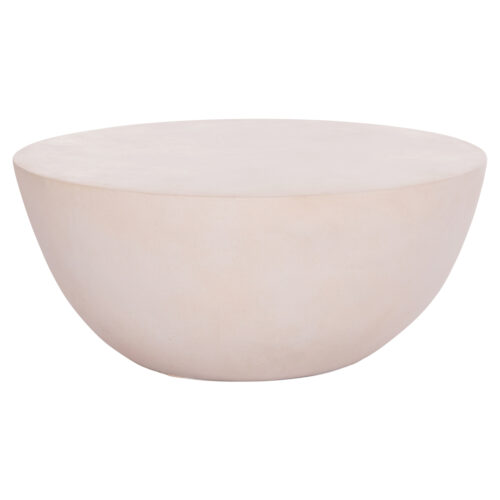 ΤΡΑΠΕΖΙ ΣΑΛΟΝΙΟΥ ΣΤΡΟΓΓΥΛΟ ALLAN HM18162.02 FIBER CEMENT ΣΕ ΑΝΟΙΧΤΟ ΜΠΕΖ--Φ92x49Υεκ. (x1)