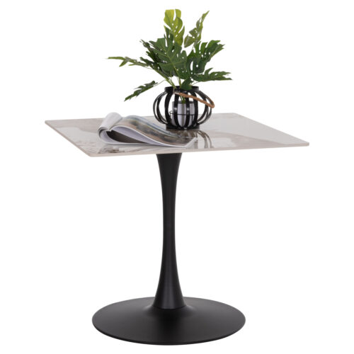 ΤΡΑΠΕΖΙ ΤΡΑΠΕΖΑΡΙΑΣ TETRAN HM18315.02 ΒΑΣΗ ΜΑΥΡΗ--SINTERED STONE PANDORA 80x80x73Υεκ (x1)