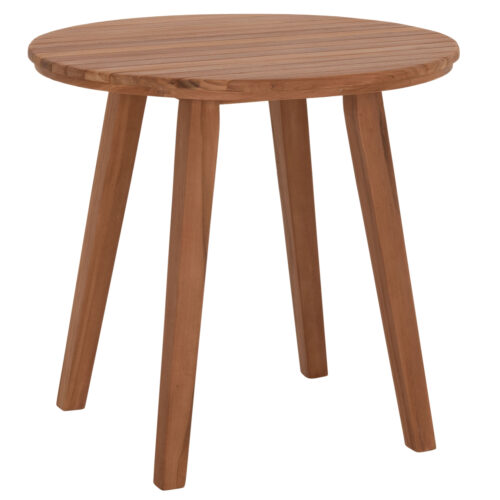 TΡΑΠΕΖΙ ΤΡΑΠΕΖΑΡΙΑΣ ΣΤΡΟΓΓΥΛΟ DANTE HM6379 ΞΥΛΟ TEAK Φ80x75Υεκ. (x1)