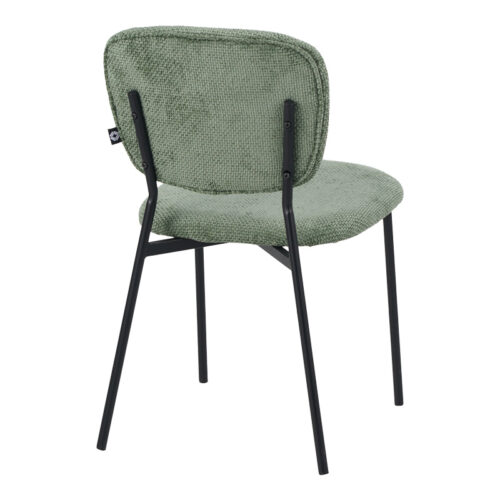 Καρέκλα Cathair pakoworld μπουκλέ ύφασμα σε λαδί απόχρωση με μαύρα μεταλλικά πόδια 48x53x82εκ (x4)