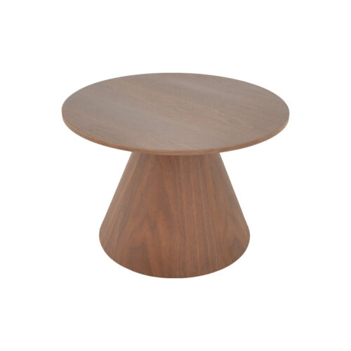 Τραπέζι σαλονιού Donda pakoworld mdf-μέταλλο σε καρυδί απόχρωση Φ60x46εκ (x1)