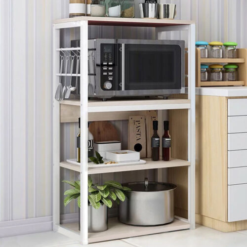 Ραφιέρα επιδαπέδια Wille pakoworld μέταλλο λευκό-φυσικό 50x30x99εκ (x1)