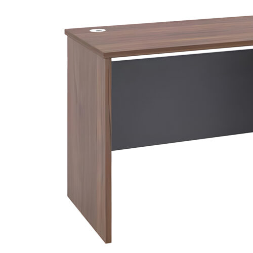 Γραφείο εργασίας Cassius pakoworld ανθρακί-καρυδί 120x60x75εκ (x1)