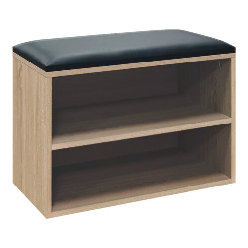 Παπουτσοθήκη-Σκαμπό Kiana pakoworld 4 ζεύγων με μαξιλάρι σε φυσική απόχρωση 60x32x44εκ (x1)