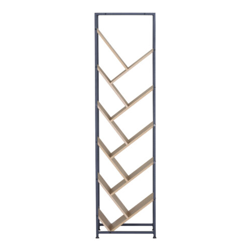 Βιβλιοθήκη Orunta pakoworld oak- μαύρο μέταλλο 40x26.5x150εκ (x1)