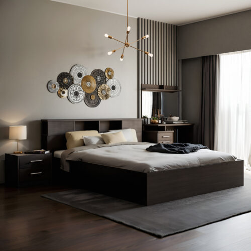 Κρεβάτι OLYMPUS pakoworld χρώμα wenge 160x200εκ (x1)