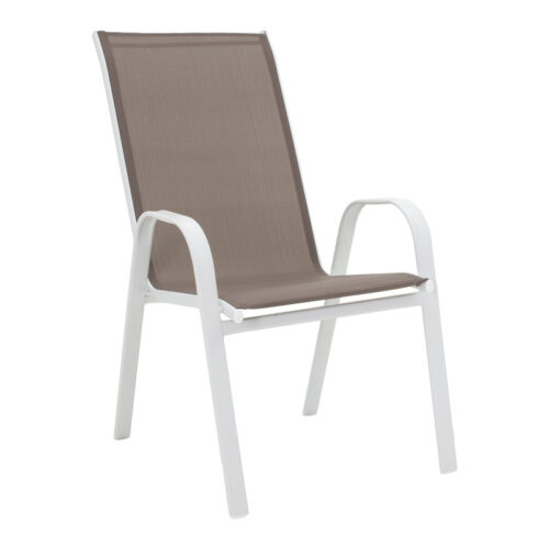 Τραπεζαρία Vergo-Calan pakoworld 3τεμ λευκό μέταλλο Φ60x70εκ (x1)