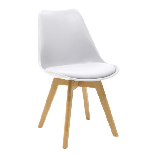 Τραπεζαρία Manka-Gaston pakoworld σετ 5τεμ σε λευκή απόχρωση 110x80x77εκ (x1)