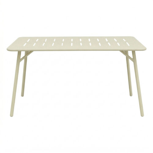 Τραπέζι Moraja pakoworld κρεμ μέταλλο 140x80x72εκ (x1)