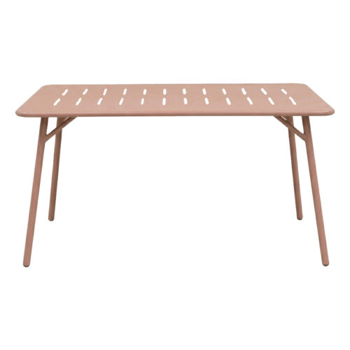 Τραπέζι Moraja pakoworld terracotta μέταλλο 140x80x72εκ (x1)