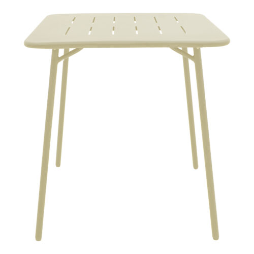 Τραπέζι Moraja pakoworld κρεμ μέταλλο 70x70x73εκ (x1)