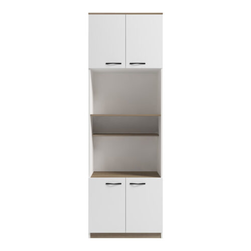 Ντουλάπα κουζίνας Rowan pakoworld σε λευκή-sonoma απόχρωση 60x42x182εκ (x1)