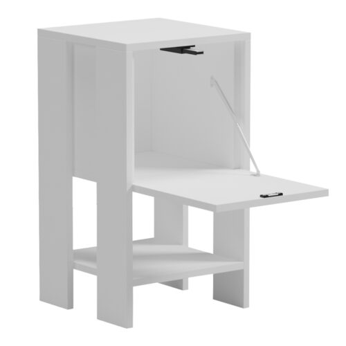 Κομοδίνο Reppo pakoworld λευκό 30x30x55εκ (x1)