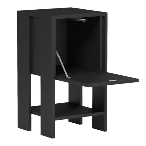 Κομοδίνο Reppo pakoworld μαύρο 30x30x55εκ (x1)