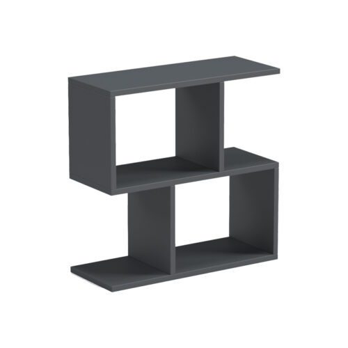 Βοηθητικό τραπέζι-βιβλιοθήκη Wesmol pakoworld ανθρακί 50x20x50εκ (x1)