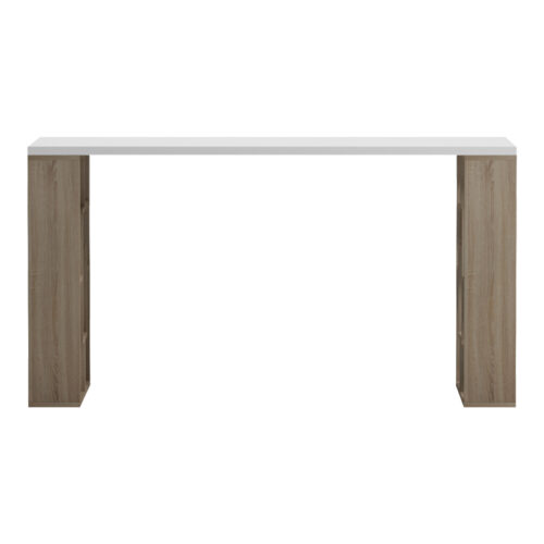 Γραφείο με ραφιέρα Labirent pakoworld sonoma-λευκό 140x60x75εκ (x1)