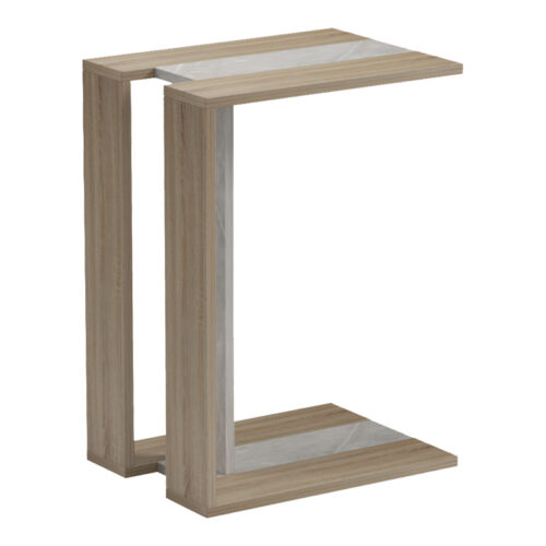 Βοηθητικό τραπέζι Muju pakoworld sonoma- μπεζ οψη μαρμάρου  30x40x55εκ (x1)