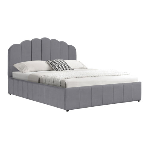 Κρεβάτι Tatiana pakoworld ύφασμα γκρι με αποθηκευτικό χώρο 120x200εκ (x1)