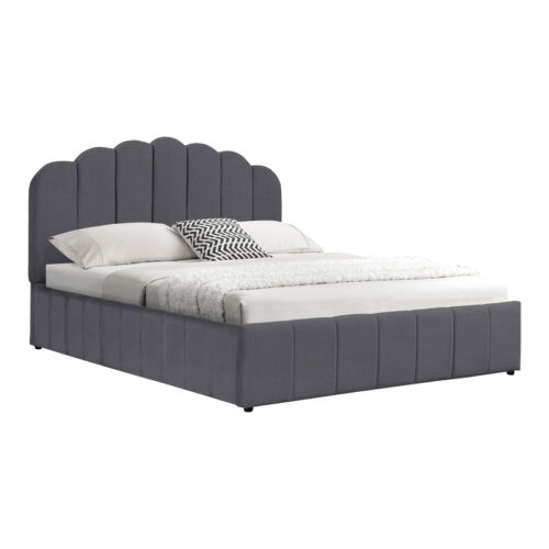 Κρεβάτι Tatiana pakoworld ύφασμα ανθρακί με αποθηκευτικό χώρο 120x200εκ (x1)