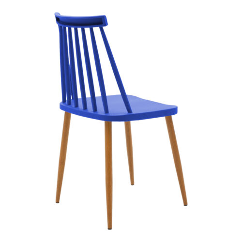 Καρέκλα Aurora pakoworld μπλε pp-φυσικό μεταλλικό πόδι 42x49.5x77εκ (x4)