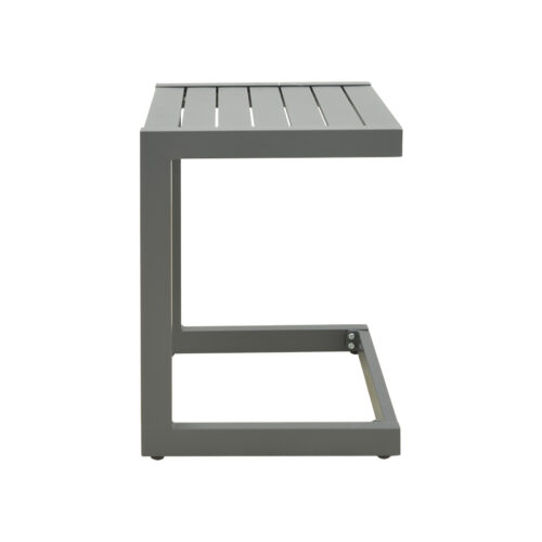 Τραπεζι Aether pakoworld αλουμίνιο σε ανθρακί απόχρωση 37.5x36.5x53εκ (x1)