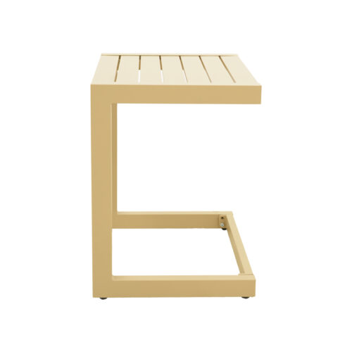 Τραπεζι Aether pakoworld αλουμίνιο σε cappuccino απόχρωση 37.5x36.5x53εκ (x1)