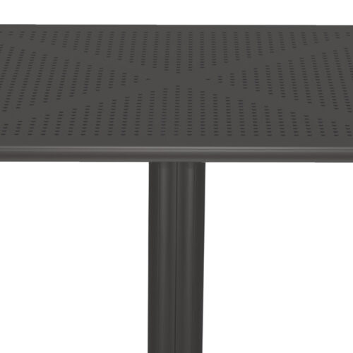 Τραπέζι Groovy pakoworld pp διατρητο ανθρακί 60x60x76εκ (x1)