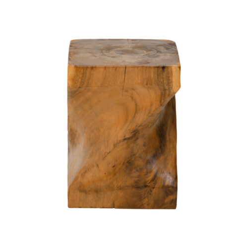 Σκαμπό Twister pakoworld suar ξύλο σε φυσική απόχρωση 30x30x45εκ (x1)