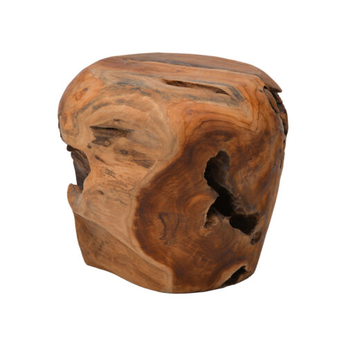 Σκαμπό Bolare pakoworld teak ξύλο σε φυσική απόχρωση Φ40x35εκ (x1)