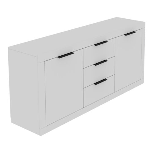 Μπουφές Doha pakoworld σε λευκή απόχρωση 180x45x80.5εκ (x1)