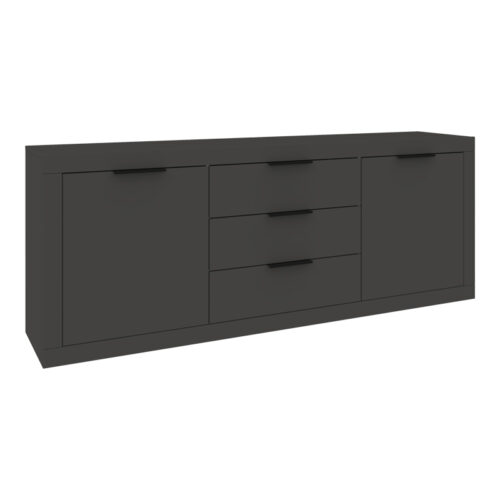 Μπουφές Doha pakoworld σε ανθρακί απόχρωση 210x45x80.5εκ (x1)