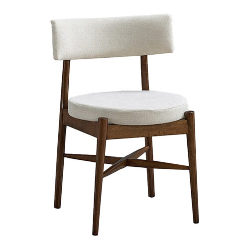 Τραπεζαρία Eleganza-Raudi pakoworld σετ 7τεμ mdf σε καρυδί-εκρού απόχρωση 180x99x75.8εκ (x1)