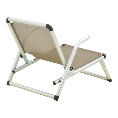 Καρεκλάκι παραλίας Plazo pakoworld αλουμίνιο-textilene σε σαμπανί 55x70x59εκ (x1)