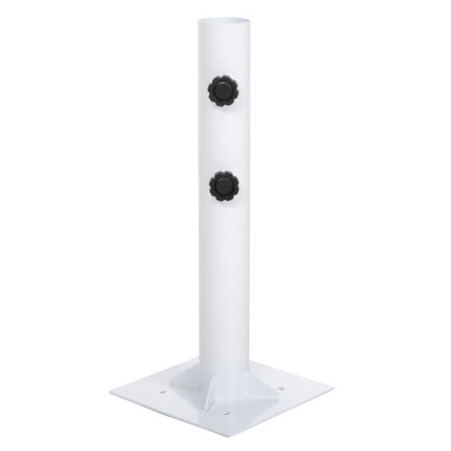 ΒΑΣΗ ΟΜΠΡΕΛΑΣ Φ60mm x 51Υεκ ΜΕΤΑΛΛΙΚΗ ΒΙΔΩΤΗ ΓΙΑ ΣΤΥΛΟ ΕΩΣ Φ60 HM6011 ΛΕΥΚΗ (x1)