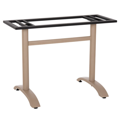 ΒΑΣΗ ΤΡΑΠΕΖΙΟΥ ΑΛΟΥΜΙΝΙΟΥ ΔΙΣΤΗΛΗ HM461.25 CAPPUCINO ΜΕ ΡΕΓΟΥΛΑΤΟΡΟΥΣ 100Χ60Χ73Υεκ. (x1)